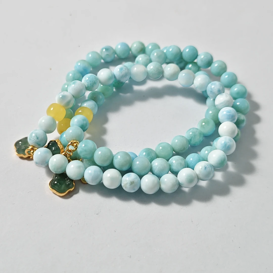 【书记甄选】天然原创海纹石单圈手链 多样式发一件 约5MM 3552JC