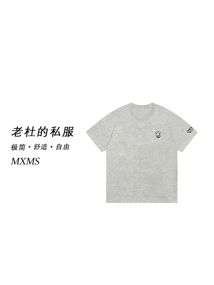 （麦欢尼）25803-16-“贪吃狗狗”韩系重工贴布绣狗狗圆领短袖T恤