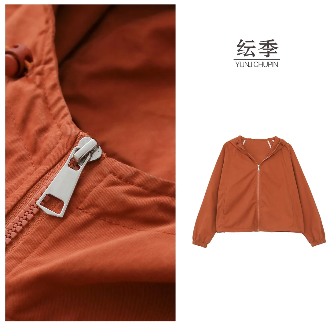 【艾妮原创】衣长58 春款休闲通勤百搭纯色短款外套女D2571