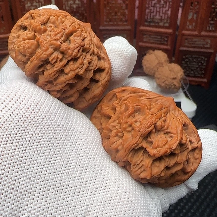 吊坠文玩核桃全品狮虎兽51尺