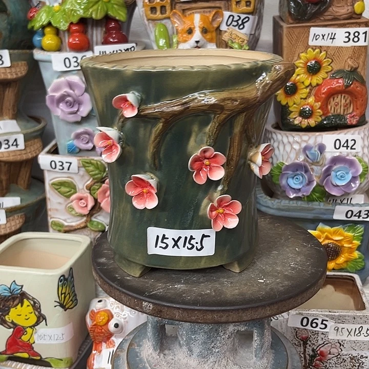 粗陶材质多肉花盆