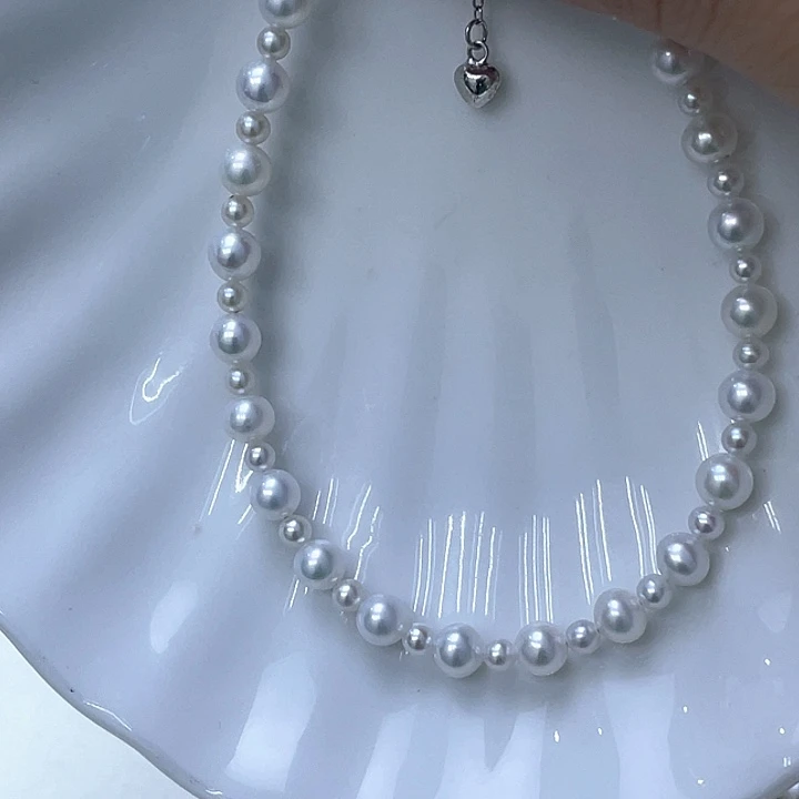 手绳银S925镶嵌淡水珍珠