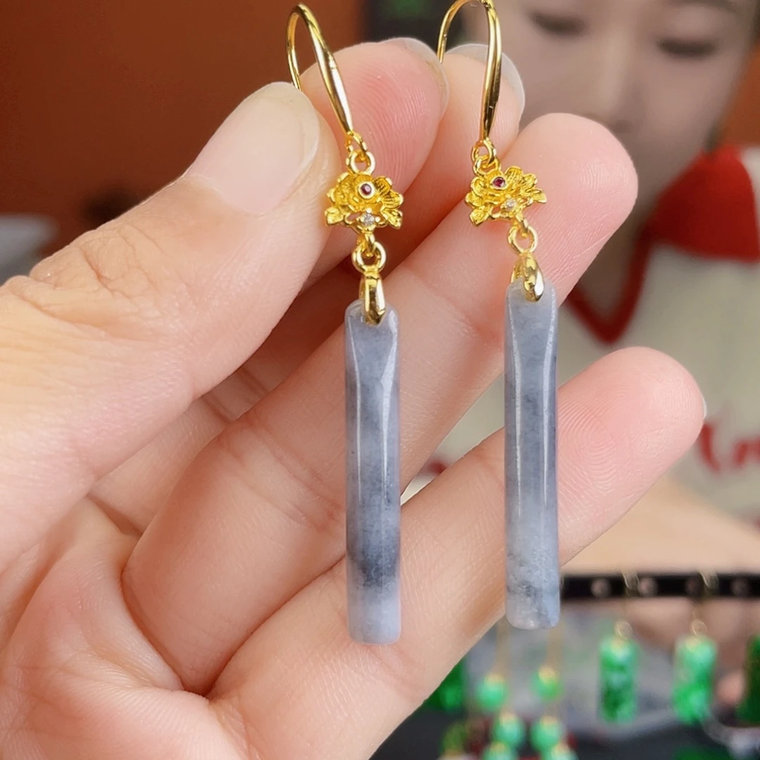 翡翠未镶嵌耳饰饰品