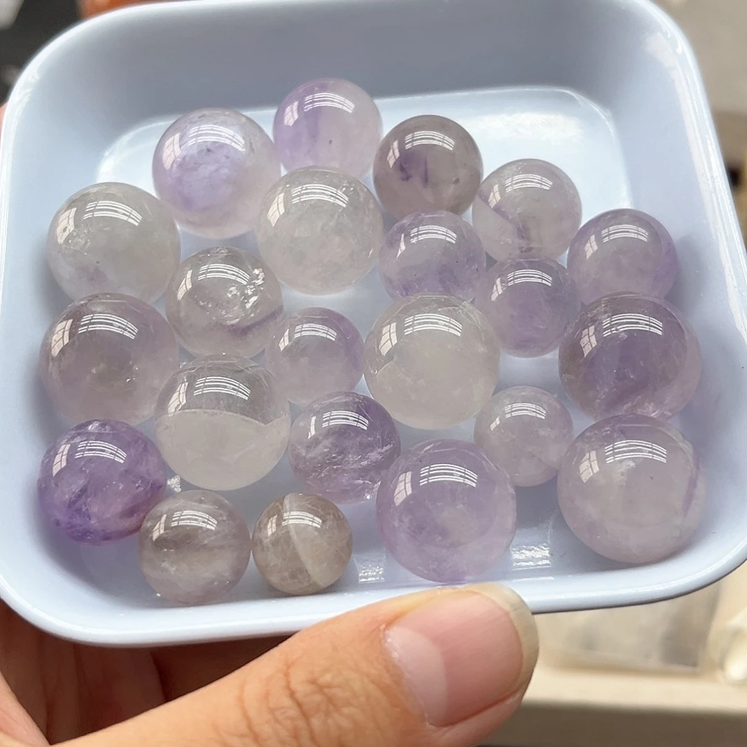 珠宝半成品未镶嵌水晶91紫水晶弹珠