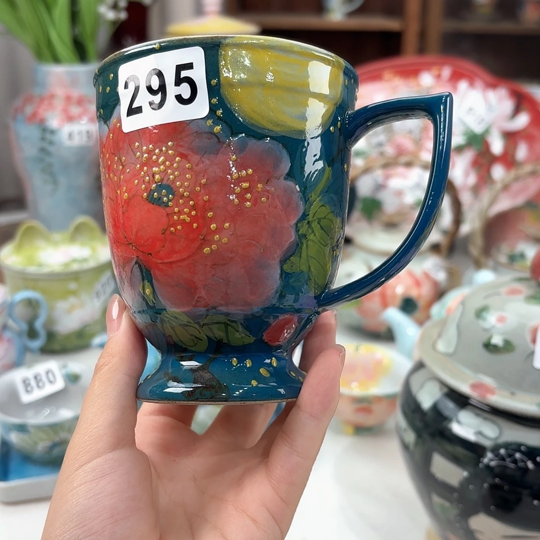 景德镇手绘高温釉下彩陶瓷茶具