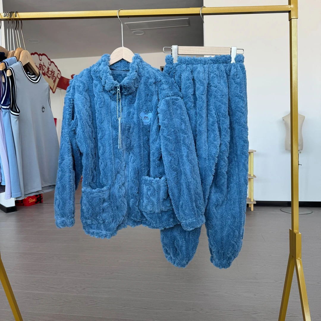 小熊头刺绣家居服套装-DZR25007