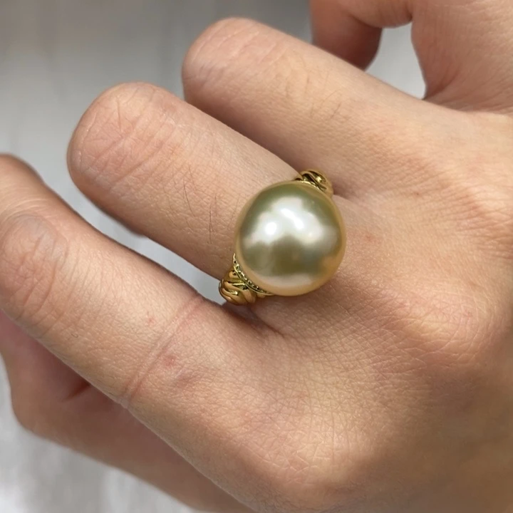 银S925镶嵌戒圈海水珍珠，链接11