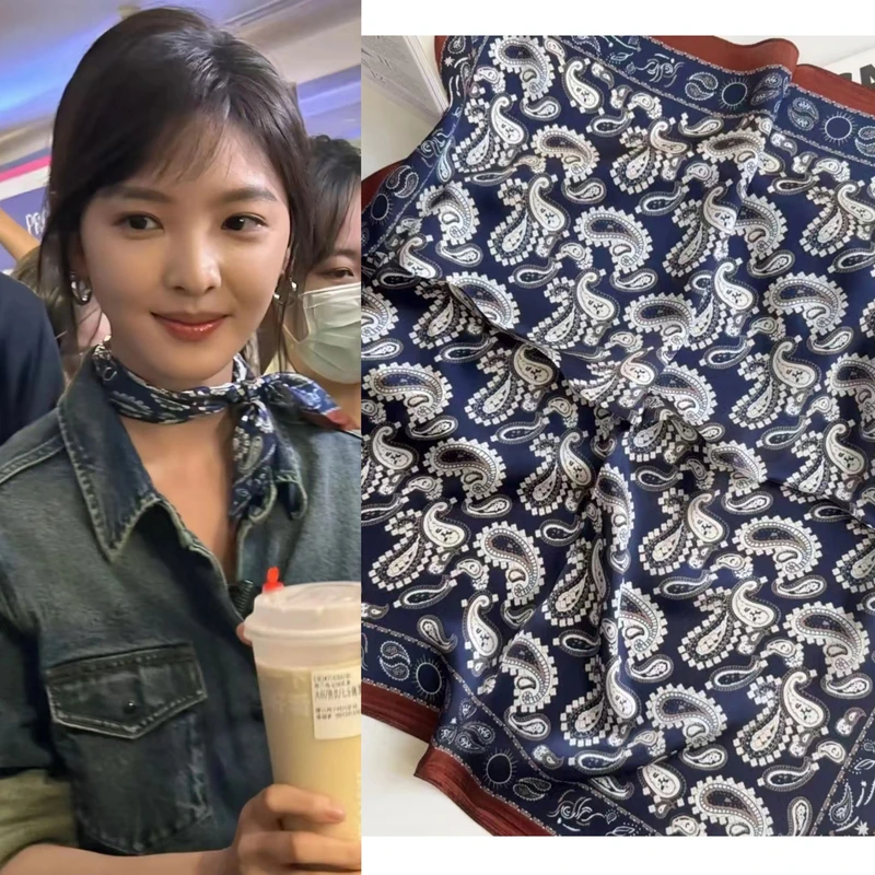 N502【蓝昀腰果】65*65秋冬季保暖高级丝毛围巾柔软亲肤