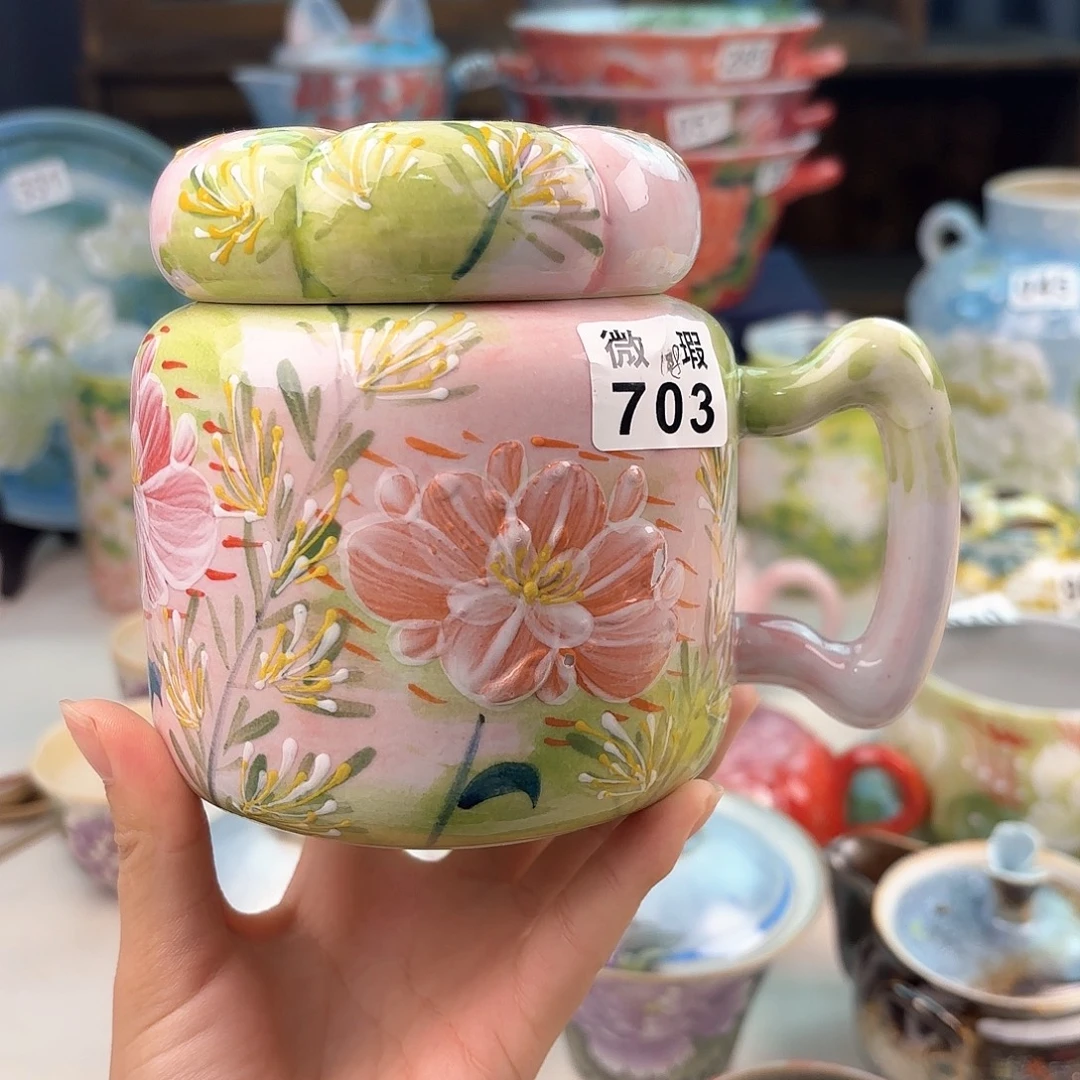 景德镇手绘高温釉下彩陶瓷茶具