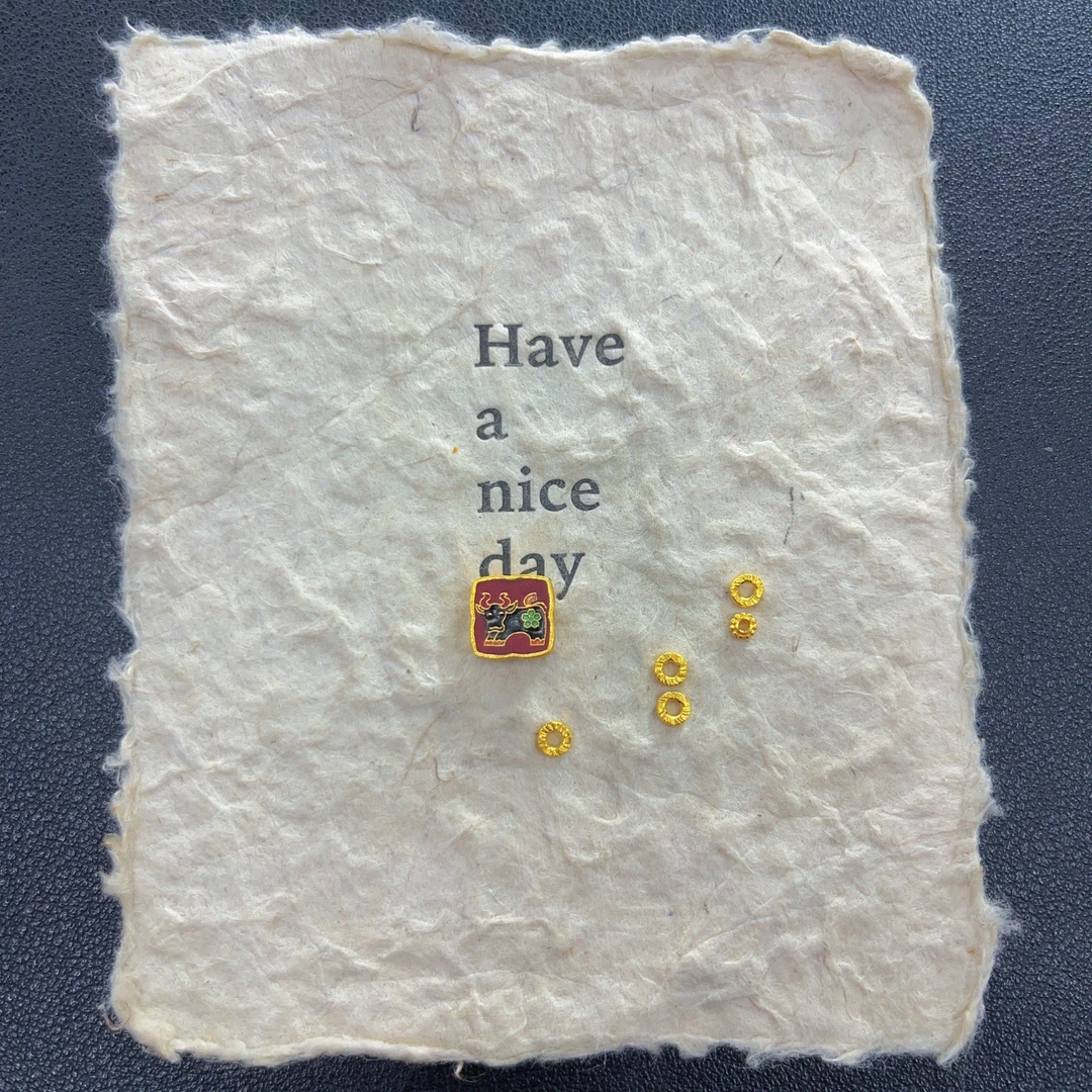 足金 中穿十二生肖-牛