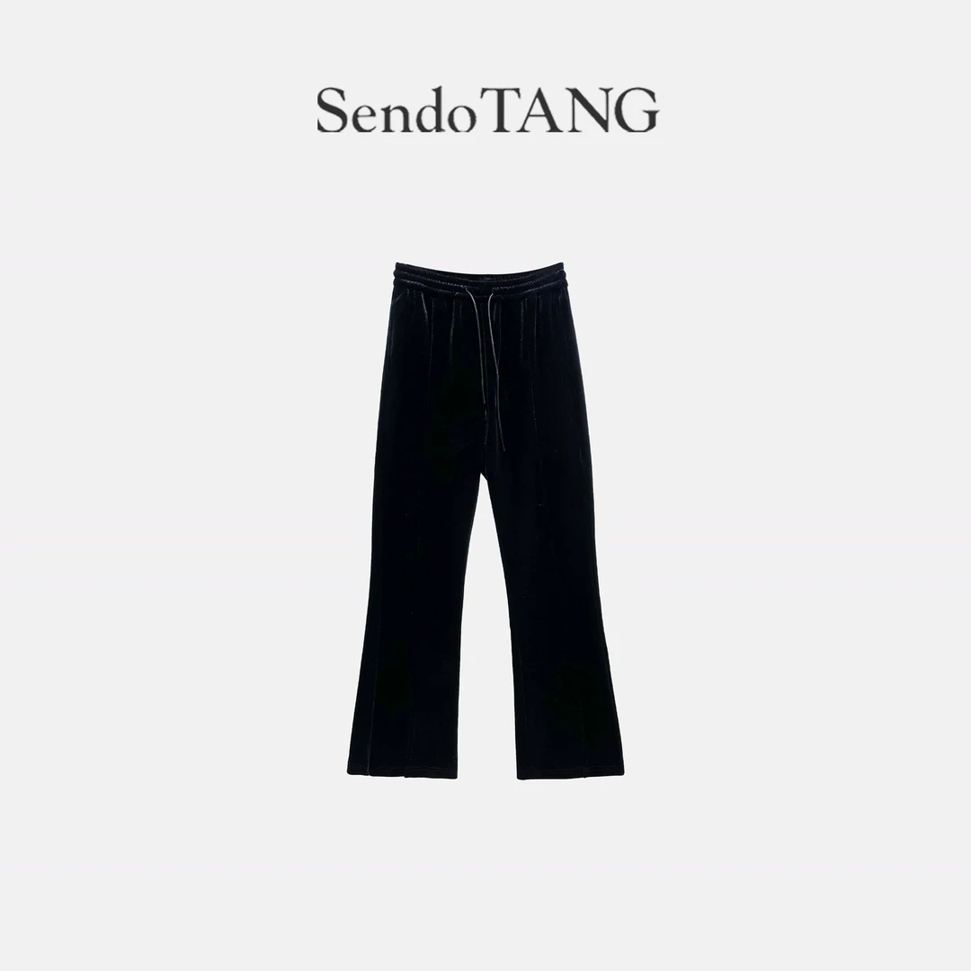 百搭丝绒裤【长梦】胖多女装秋冬新款时尚高级感休闲百搭高腰裤子