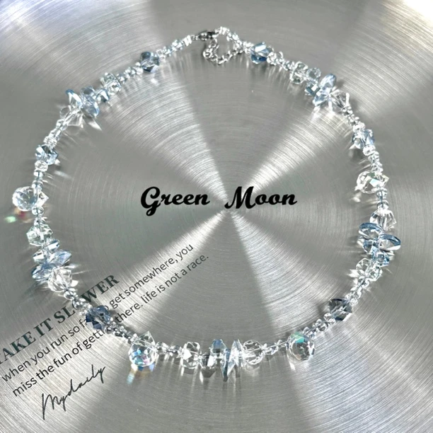 非金属仿水晶项链 【清泉水凝】甜酷辣妹原创精致优雅项链C325