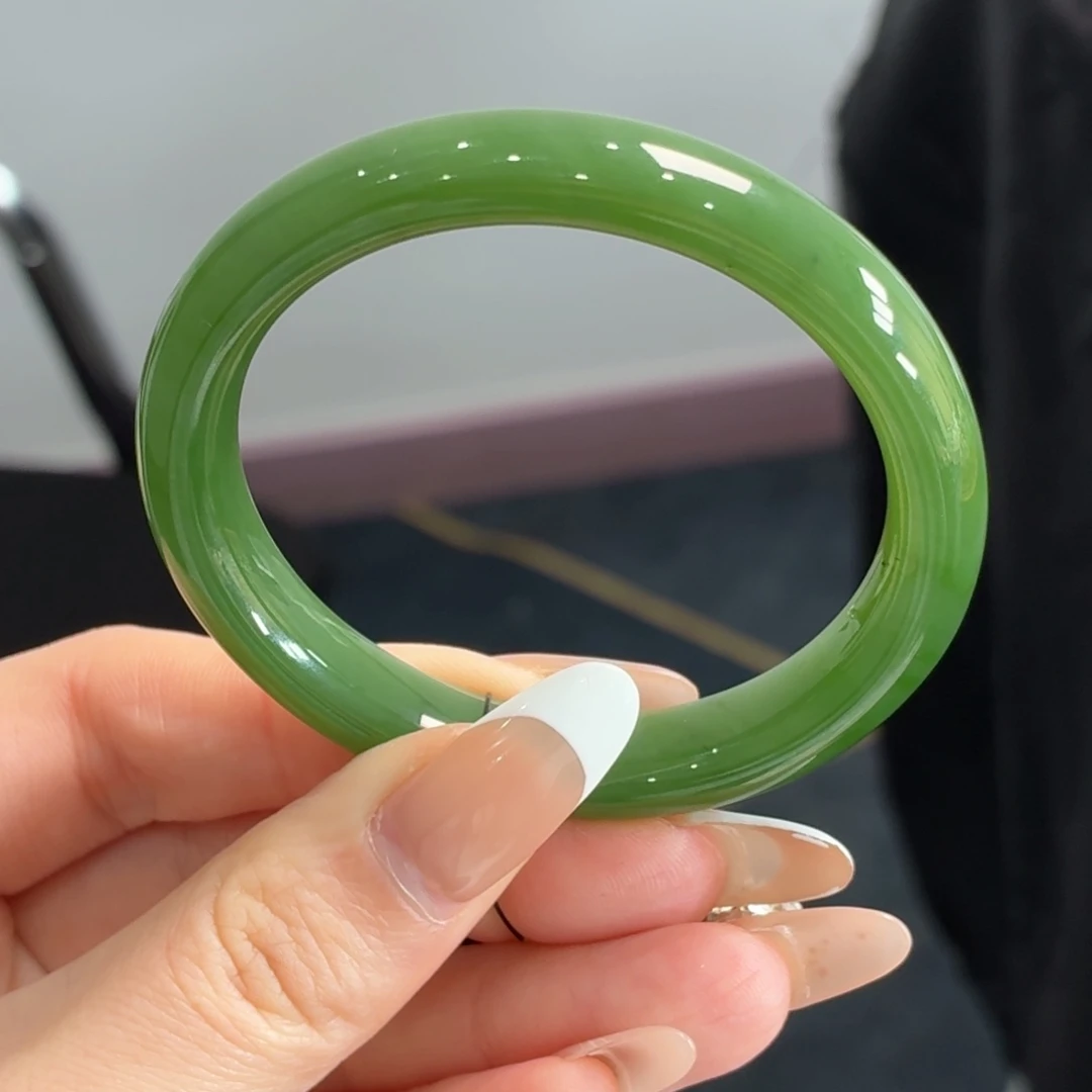 和田玉未镶嵌手镯碧玉猫眼贵妃镯小圈可冲32