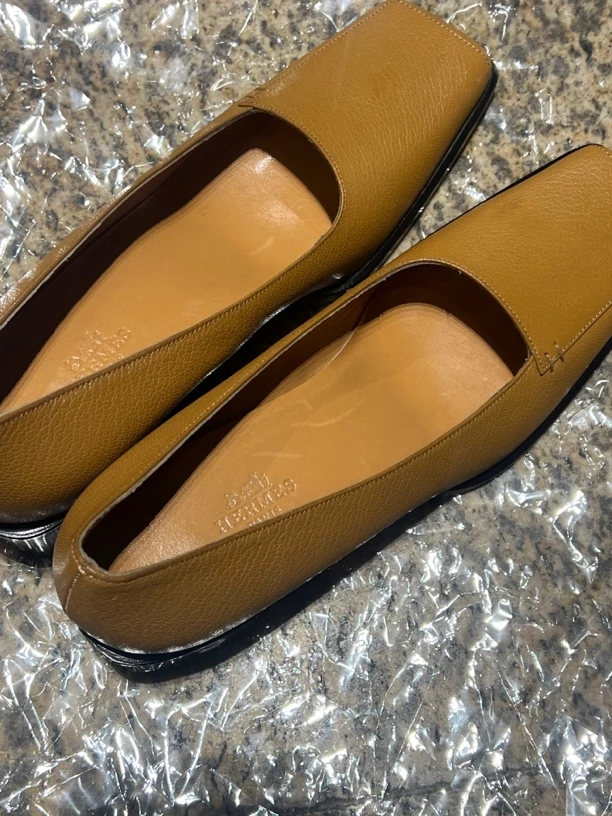 95新 Hermes/爱马仕 hermes通勤ol平底鞋