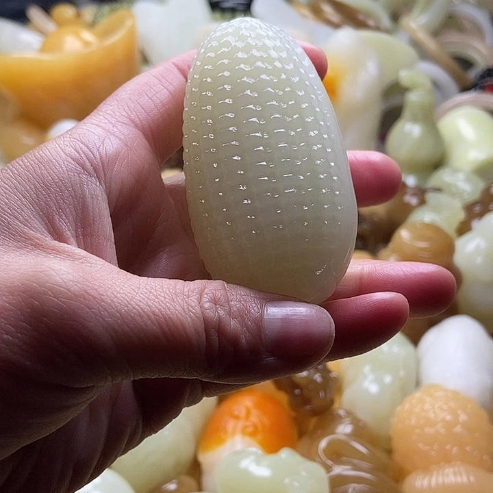 恍***逝完全开放手把件玉米