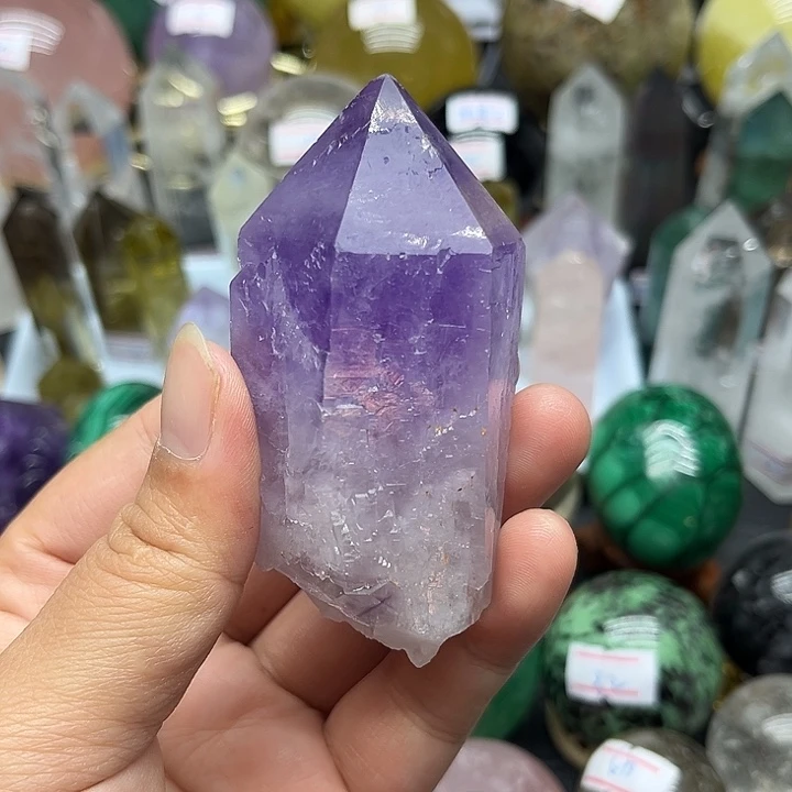 未镶嵌水晶珠宝半成品146克紫水晶原石