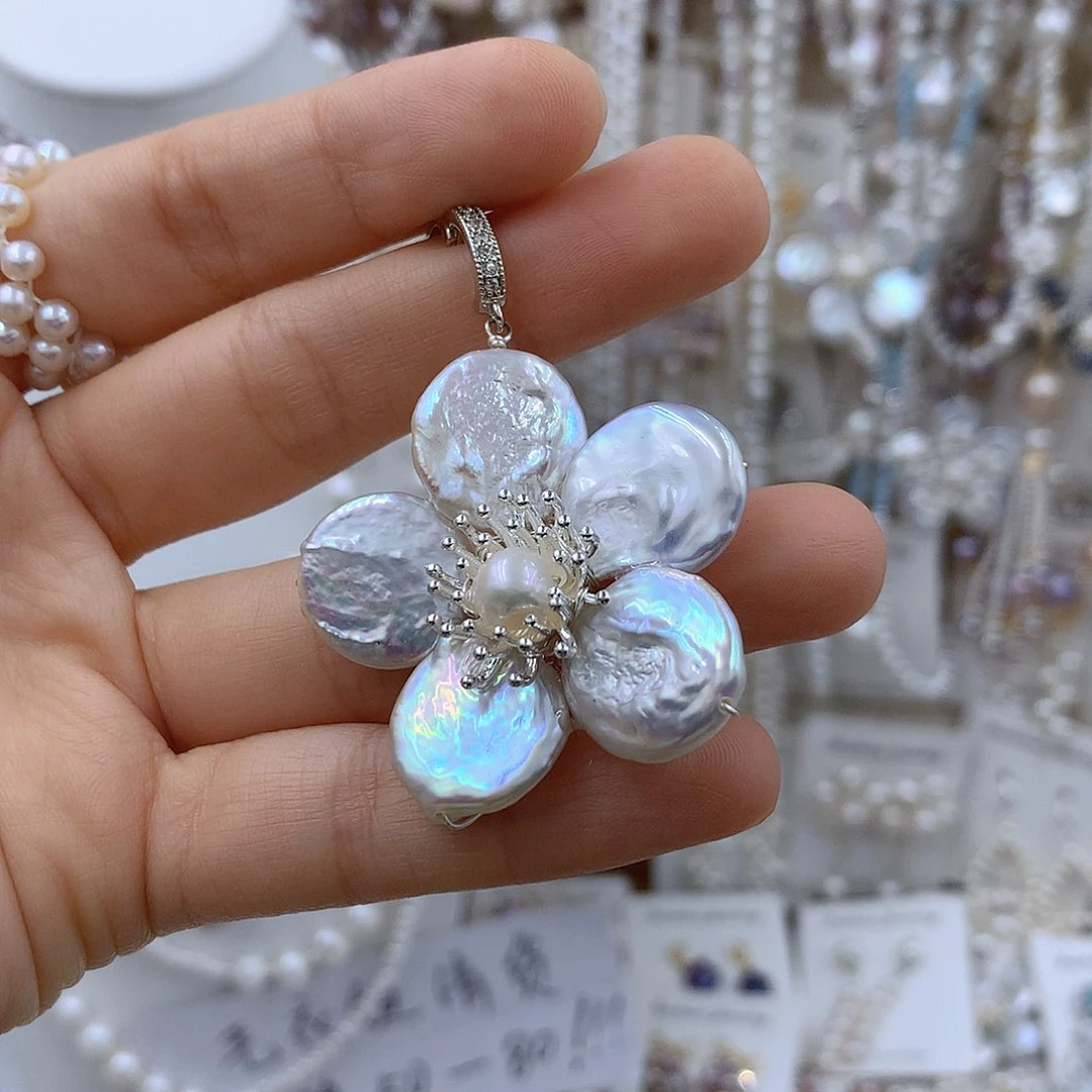 颈饰合金淡水珍珠