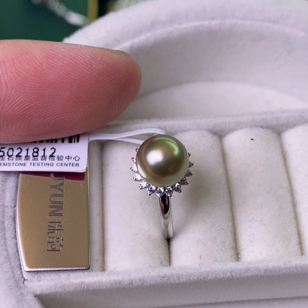 海水珍珠戒指银S925镶嵌