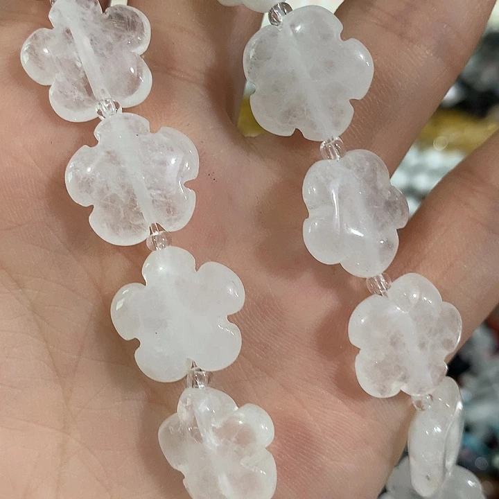 5颗天然白水五瓣花15nm