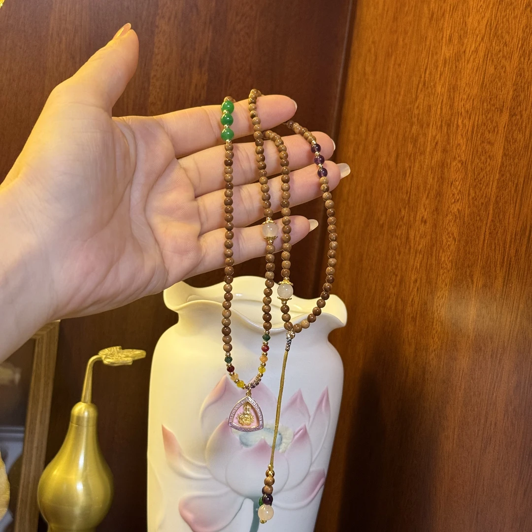 （赠盘玩袋手套礼盒）楼兰库克小规格4mm搭黄老师多圈手串手持脖挂