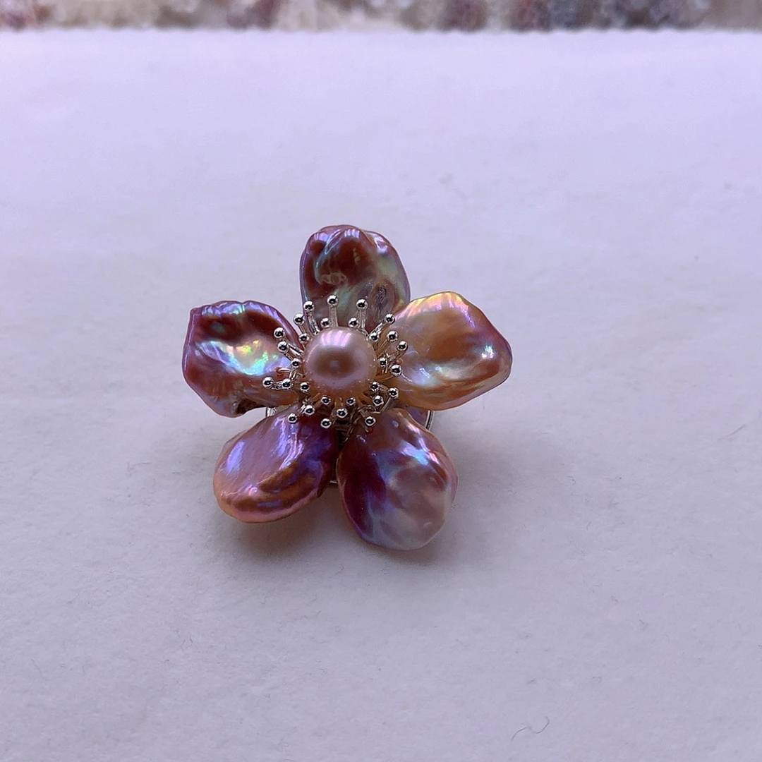 淡水珍珠耳饰未镶嵌胸针