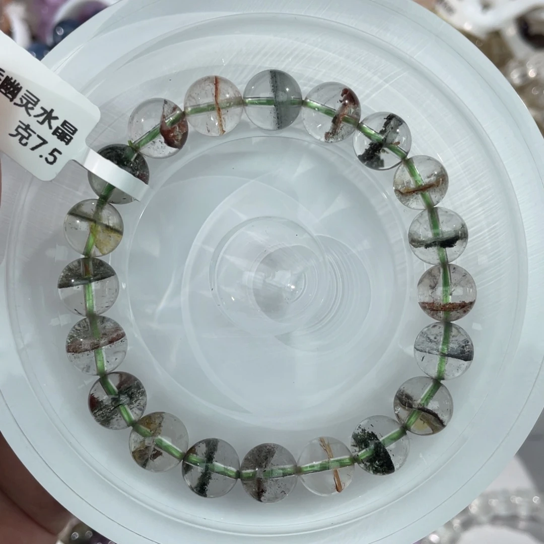 手串水晶未镶嵌060四季幽灵水晶9m+