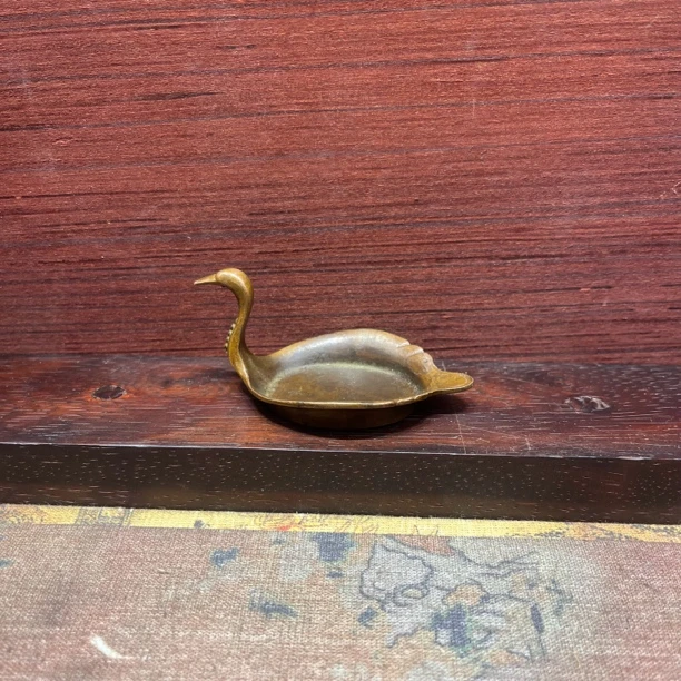 【闪购链接】铜小天鹅笔洗摆件