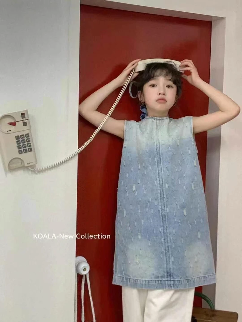 2025春夏女童牛仔连衣裙