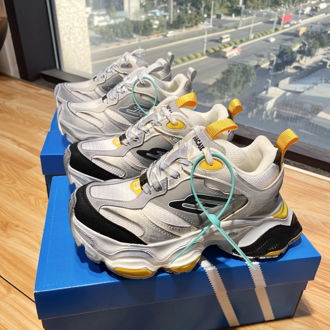 巴黎老爹鞋男女5XL厚底增高炸街做旧运动鞋潮小众情侣脏脏高奢鞋