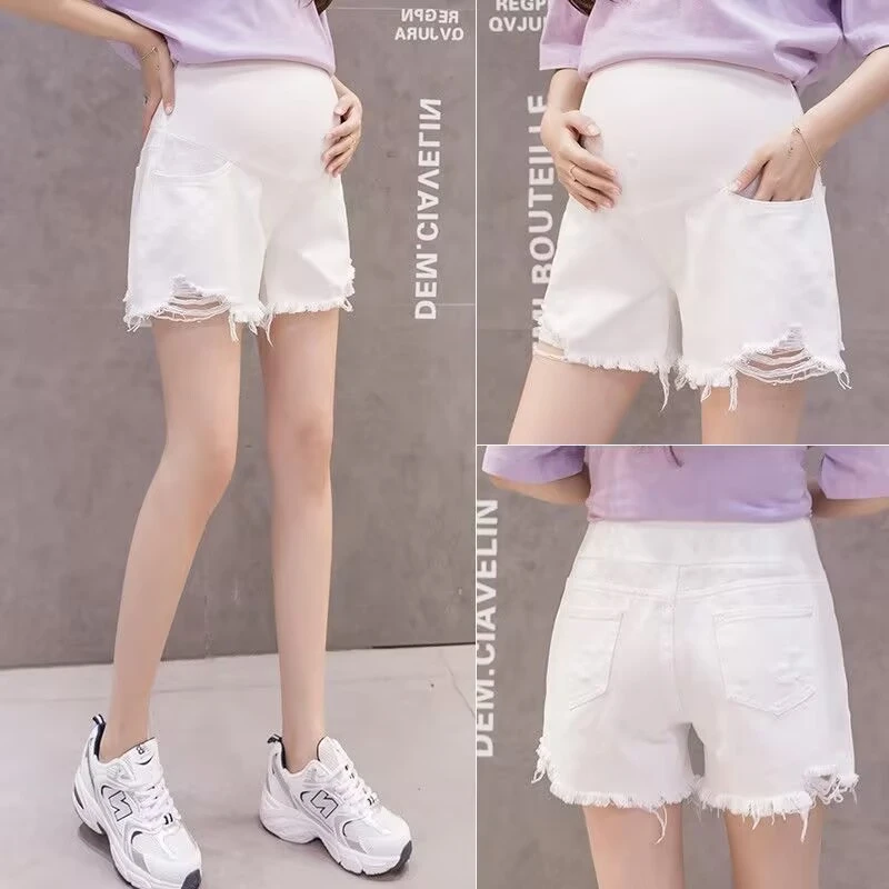 孕妇牛仔短裤夏季外穿2025新款大码裤子女夏装薄款宽松打底阔腿裤