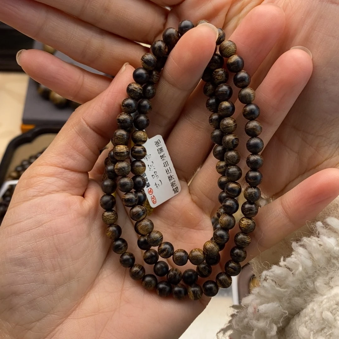 沉香手串何****富越南芽庄白棋瘤疤0.5