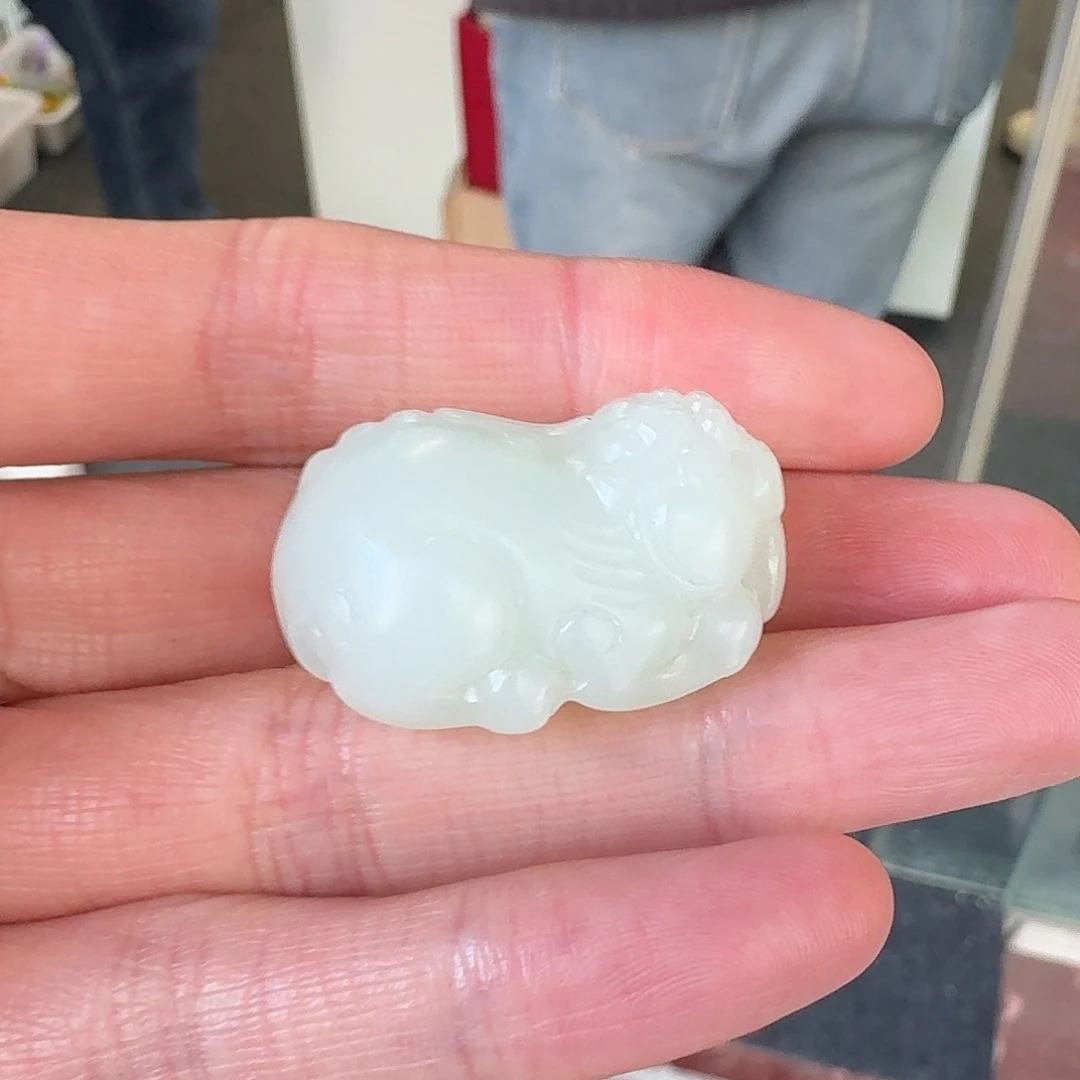 和田玉貔貅未镶嵌215冯总俄料卡33左右尺寸