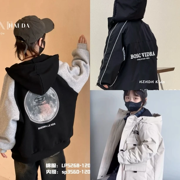 大童秋冬加厚棉服外套