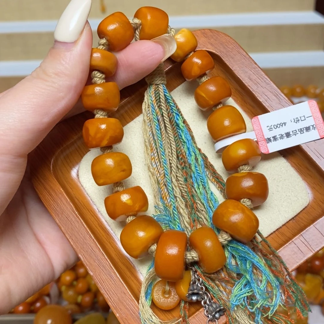 【闪购商品】未镶嵌蜜蜡手链手持