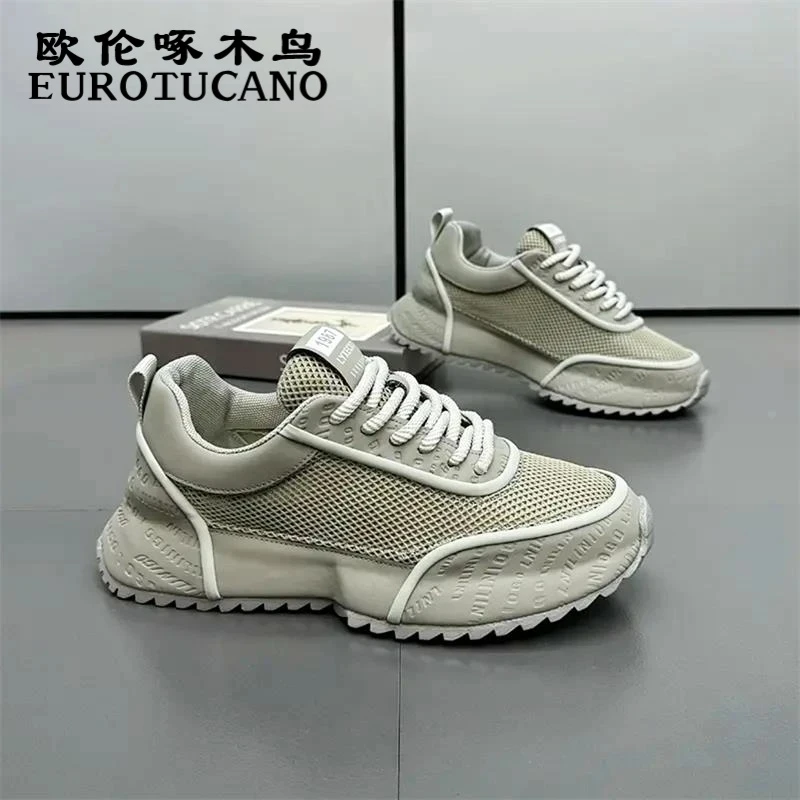 欧伦啄木鸟EUROTUCANO男鞋秋季透气网面鞋子男款运动鞋耐磨老爹鞋
