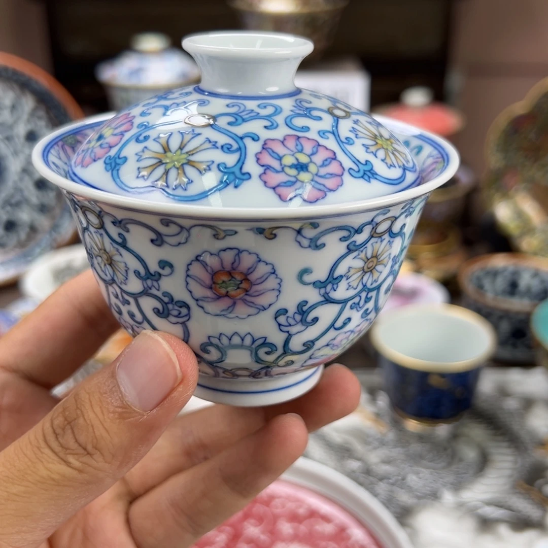涛***活瓷片景德镇手工手绘陶瓷