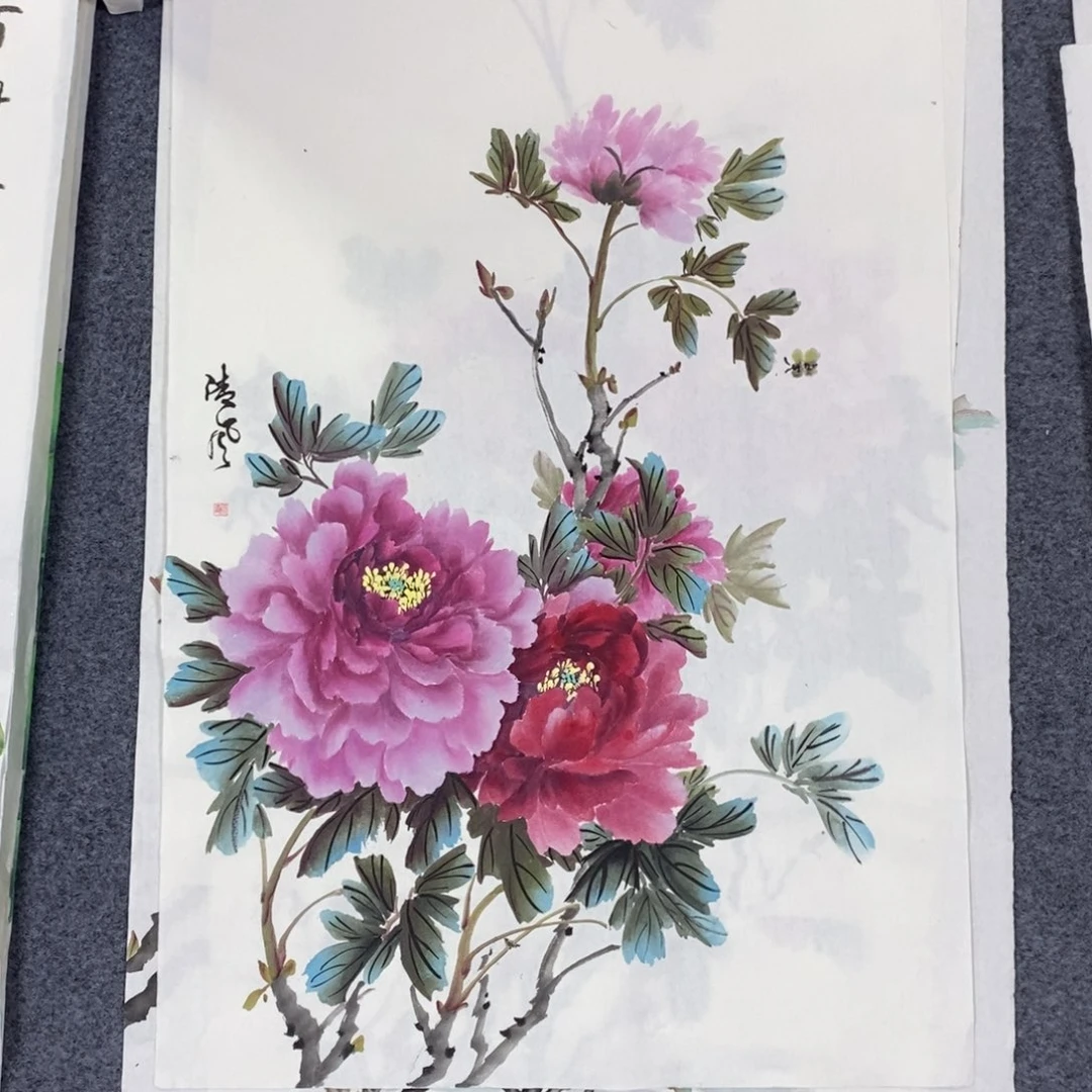 国画68✖️46写实牡丹画画画