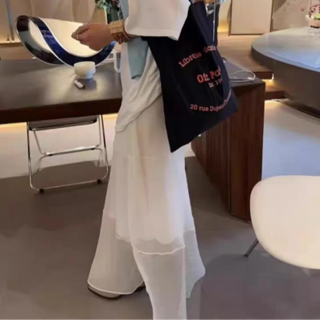 韩国东大门代are女春向日葵同款松紧腰珠光鱼尾半身裙