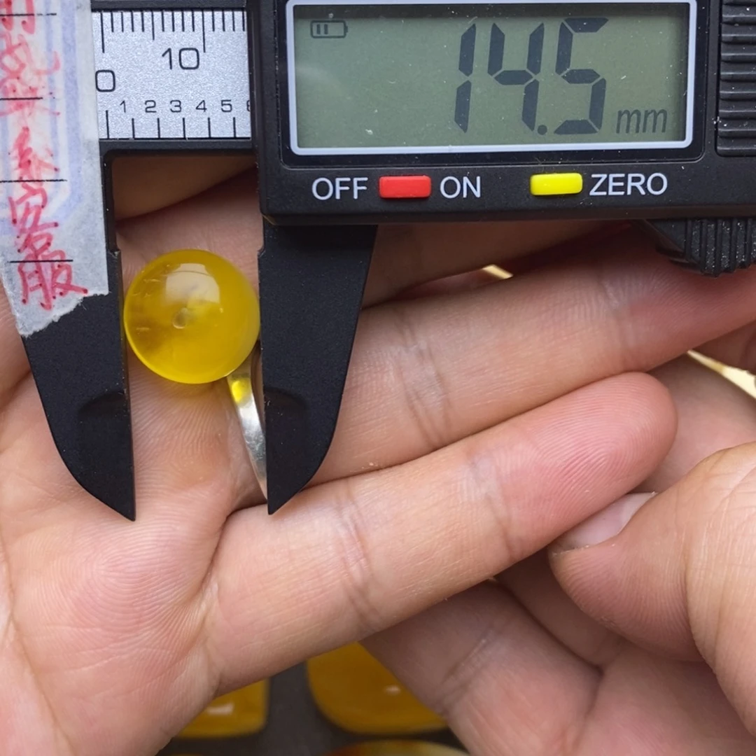 未镶嵌蜜蜡裸石14.5x11算盘珠