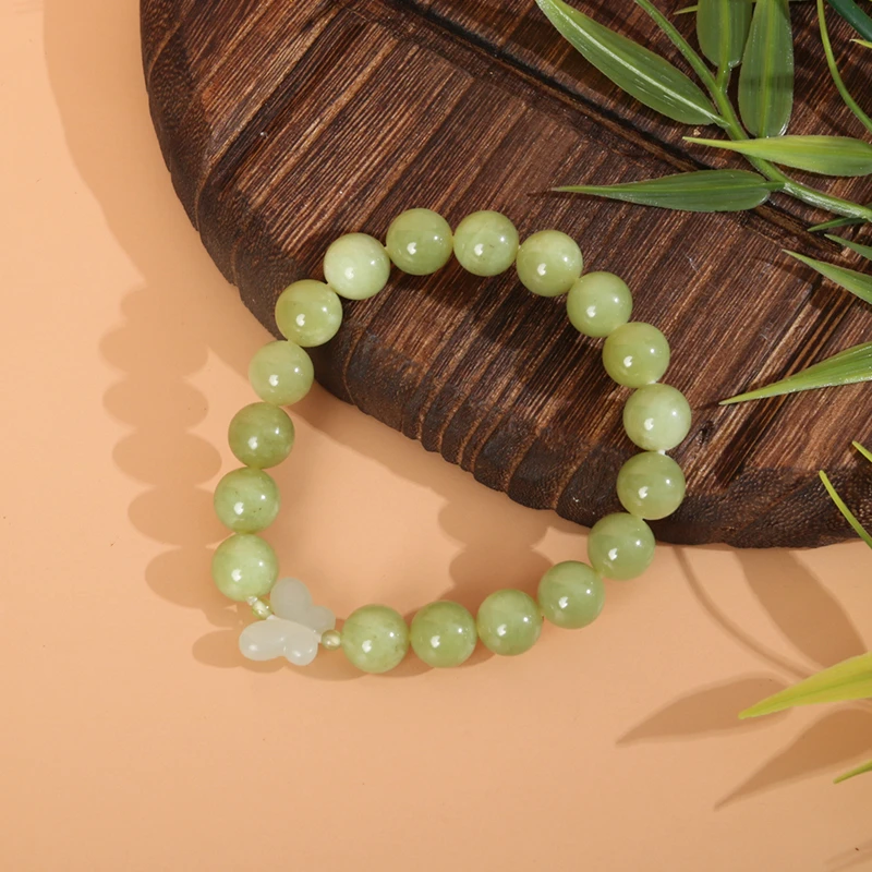 天然和田玉手链青玉圆珠时尚百搭手串多样性发其一【1029】