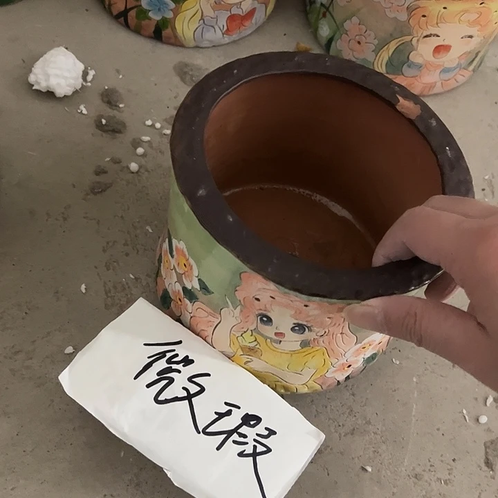 满38包邮 景德镇幸运花盆