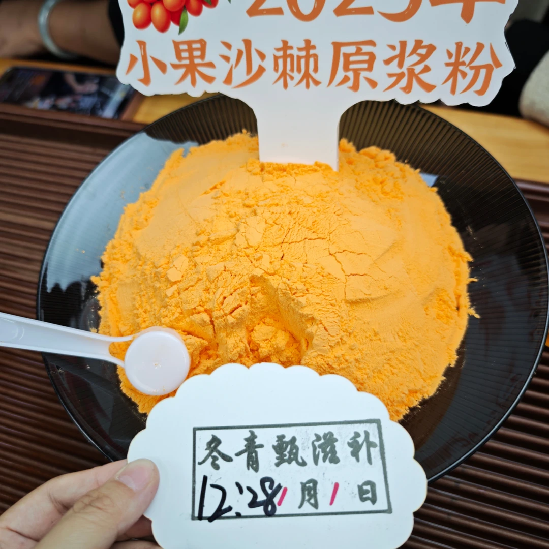 【沙棘原浆冻干粉】2025年头茬沙棘 原浆冻干纯粉 冬青收茶