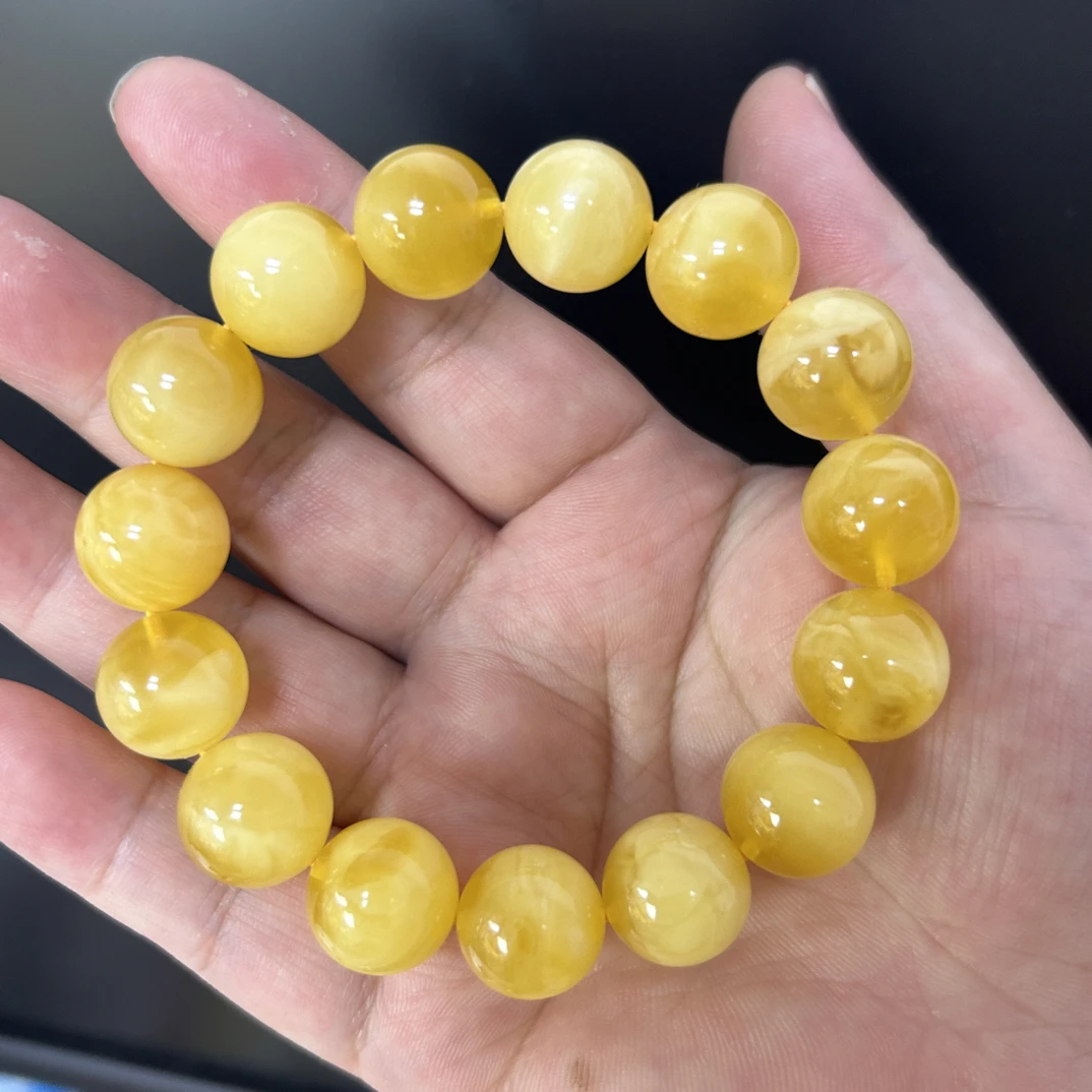 白花蜡手串14mm多样款式女款时尚素圈