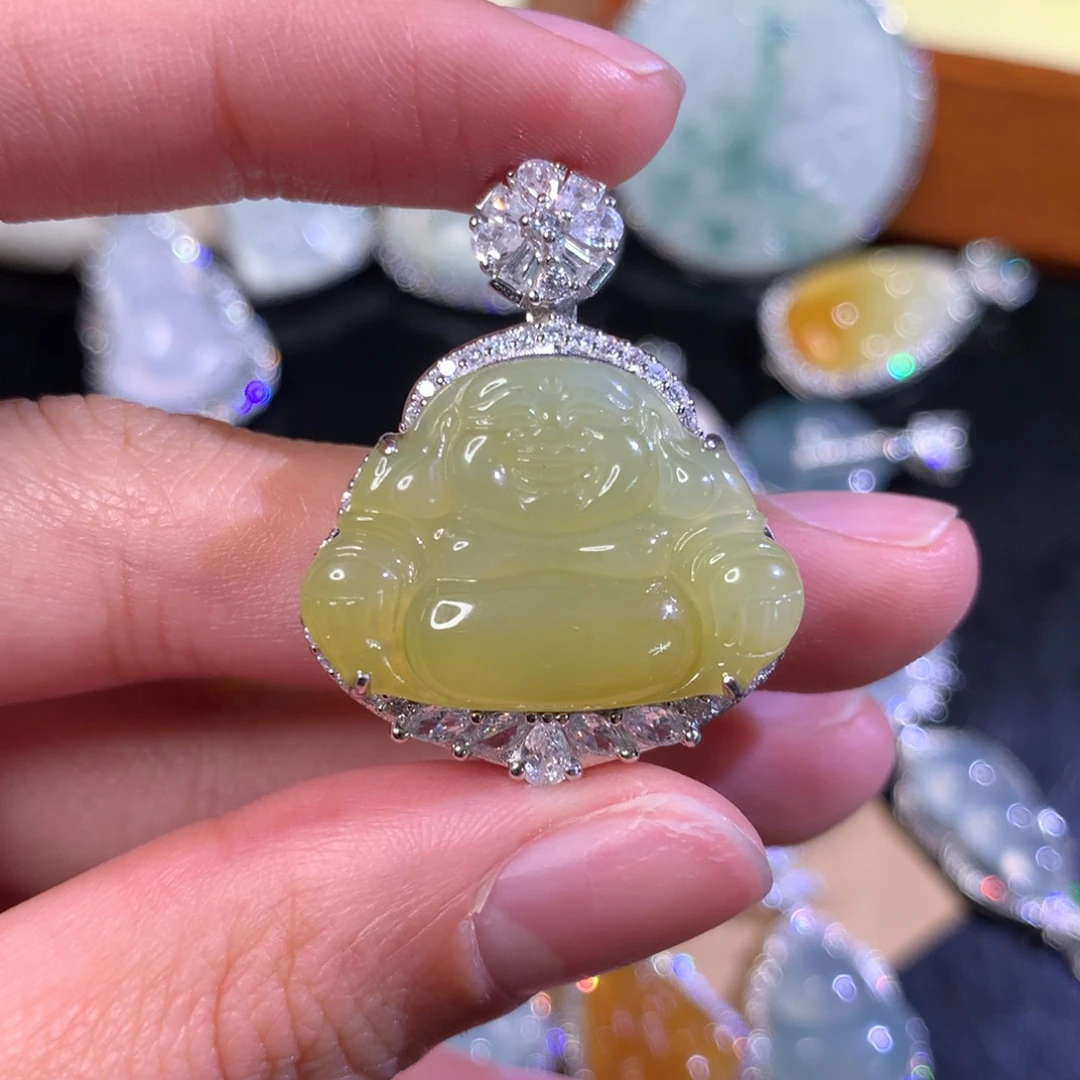 翡翠银S925镶嵌颈饰