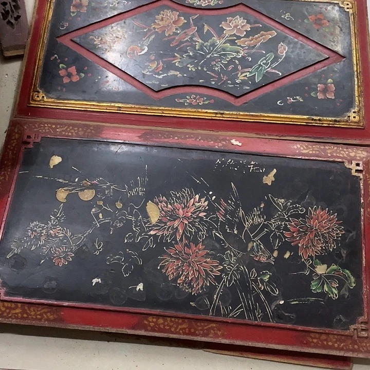 巴***1香榧木老木雕花板老木雕花板