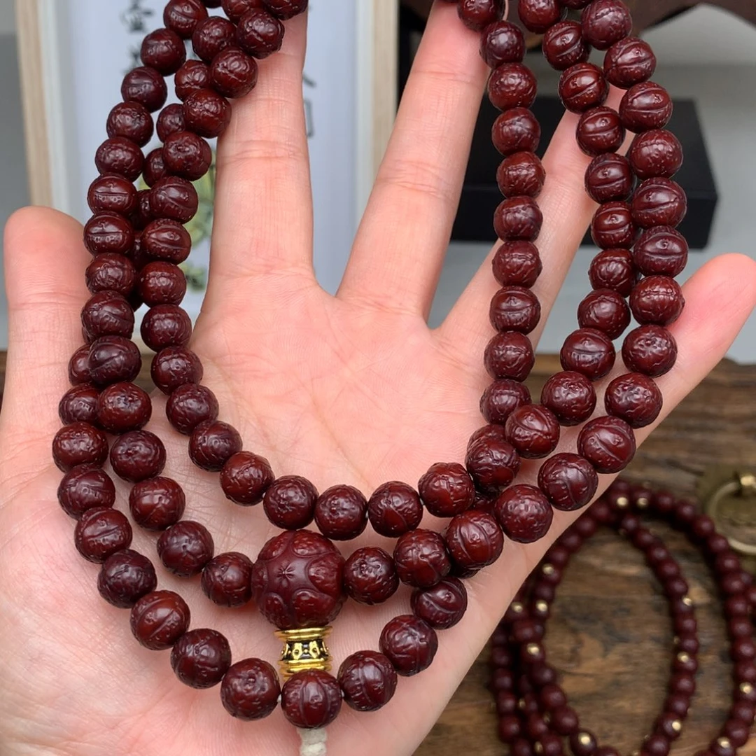 凤眼菩提吊坠9 素108