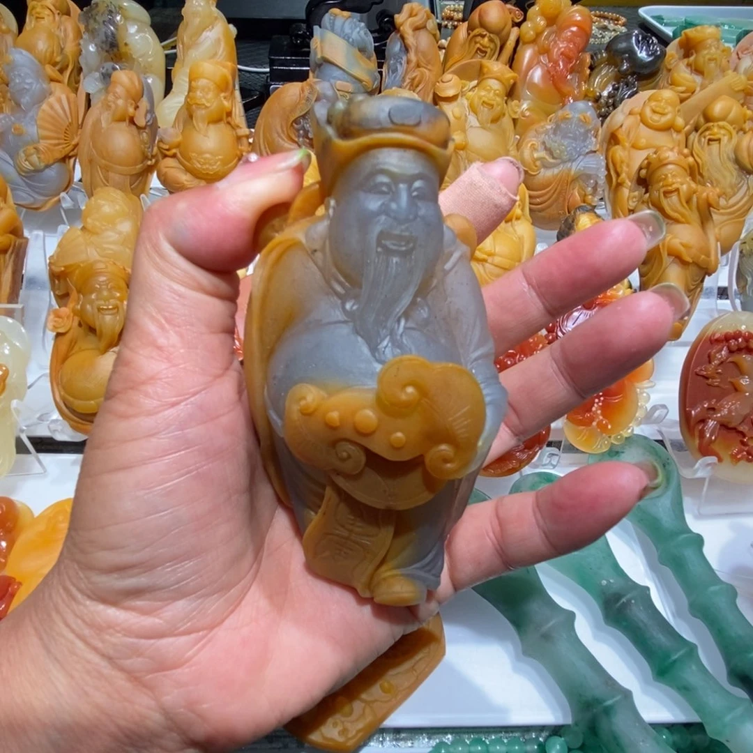 石英质玉（黄龙玉）合金车挂