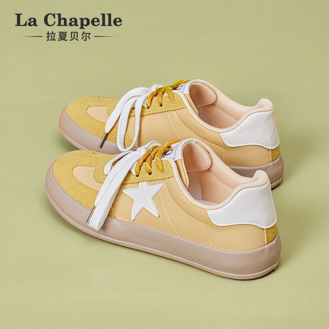 拉夏贝尔2025秋季新品厚底显脚小板鞋百搭轻便舒适软底休闲运动鞋