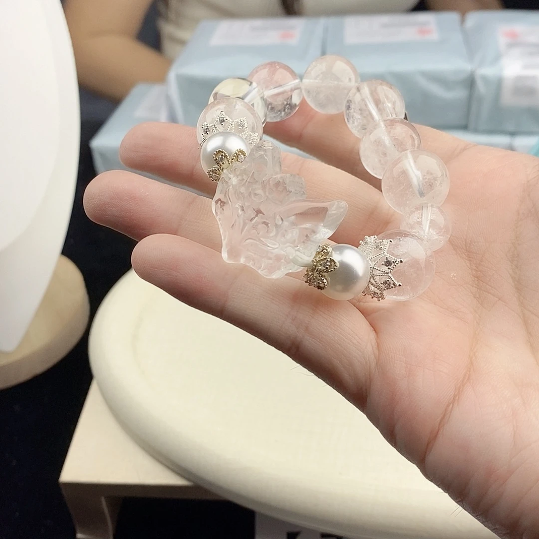 银S925镀金镶嵌手链水晶