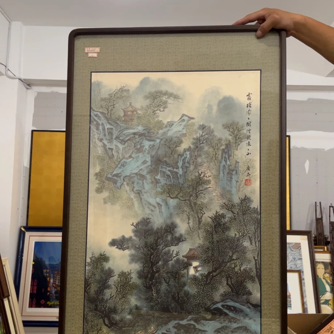 小***哥绘画屏风框画茶空间设计